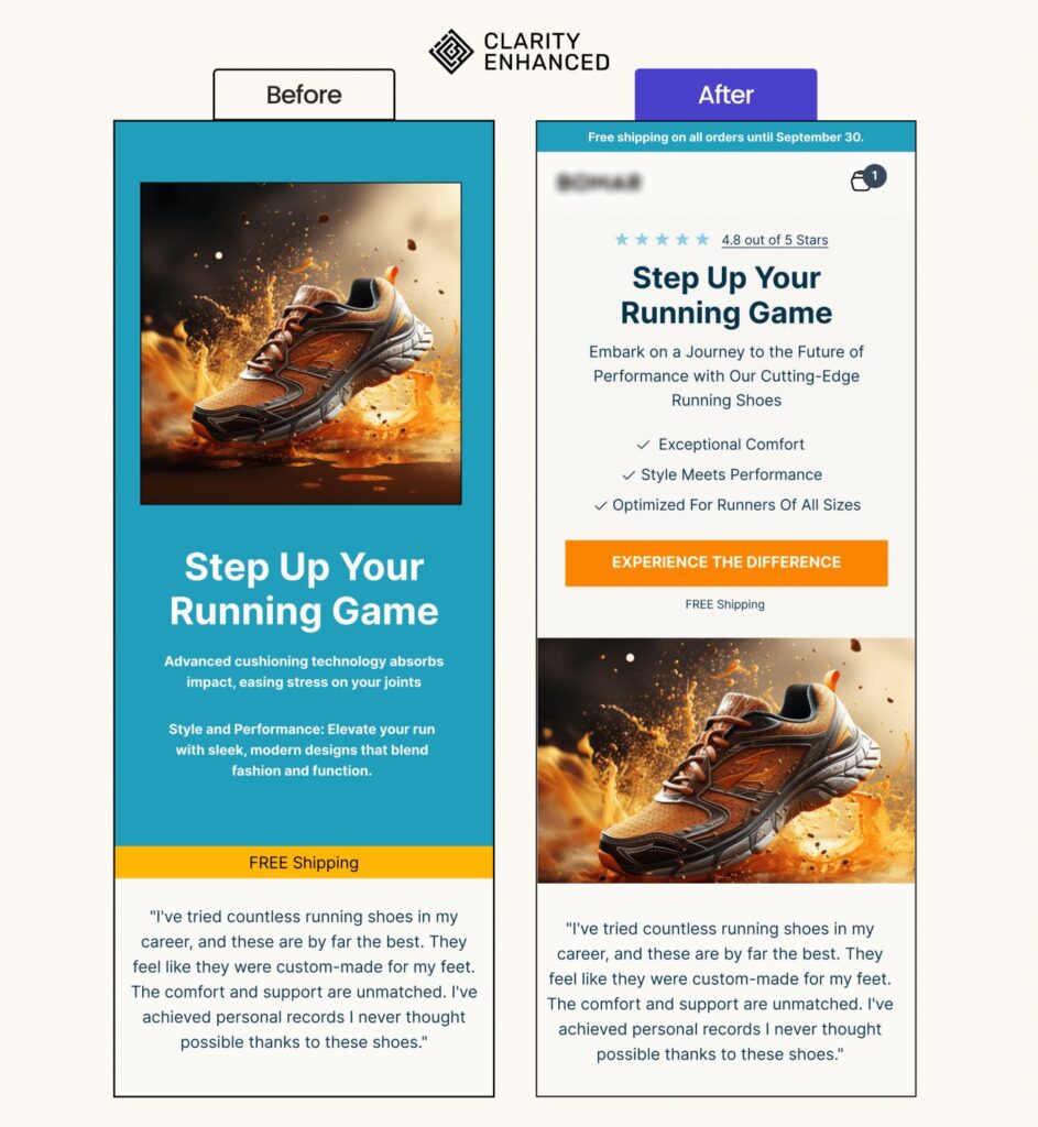 Product launch page redesign