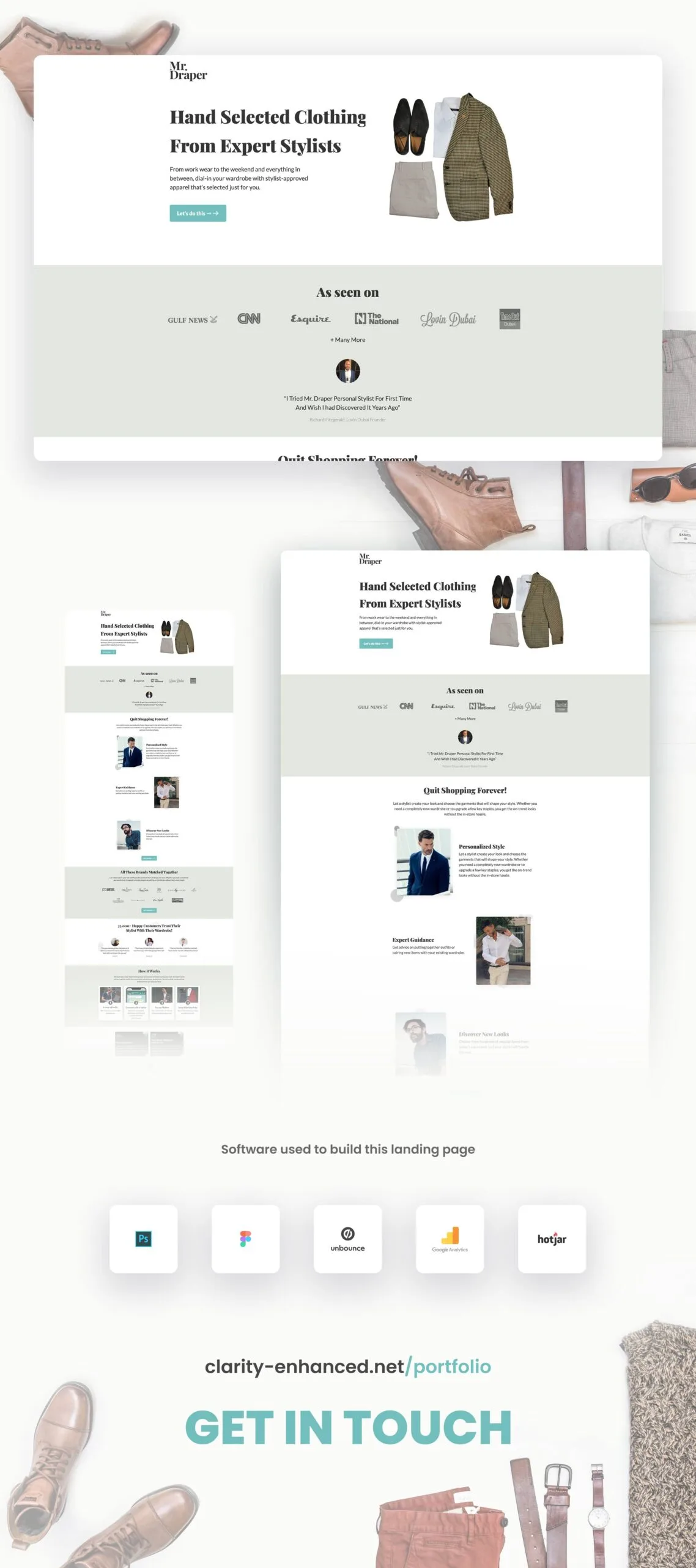 Mr Drapper landing page