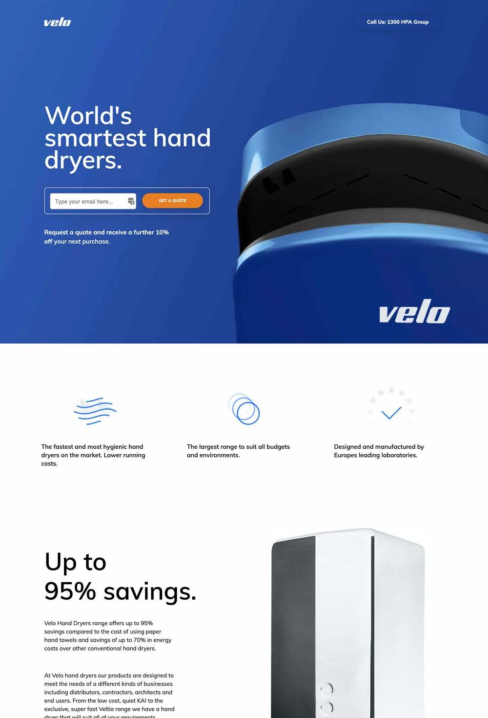Velo product pages